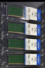 Lot of 4 - NEW! Crucial 16GB DDR4-3200 MHz CL22 UDIMM RAM Module (CT16G4DFRA32A)