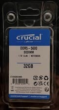 New Crucial 32GB DDR5 5600MHZ PC5-44800 Laptop SODIMM Memory Ram CT32G56C46S5
