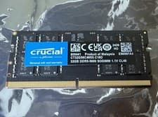 Crucial 32GB DDR5 5600MHz RAM PC5-44800 262-Pin SODIMM CT32G56C46S Pre-Owned