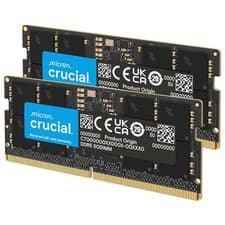 NEW Crucial 32GB DDR5 RAM (2x16GB) 5600MHz Laptop Memory SODIMM CT2K16G56C46S5