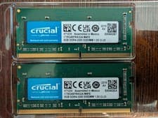 Crucial 16GB (2 x 8GB) PC4-25600 (DDR4-3200 SODIMM) Memory (CT2K8G4SFRA32A)