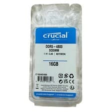 Crucial 16GB Kit 262-Pin DDR5 SODIMM 4800 Laptop Memory Modules Ram CT16G48C40S5