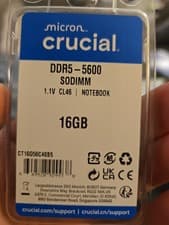 Crucial RAM 16GB DDR5 5600MT/s or 5200MT/s or 4800MT/s Memory CT16G56C46S5