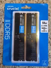 Crucial RAM 64GB Kit (2x32GB) DDR5 5600MHz Desktop Memory CT2K32G56C46U5