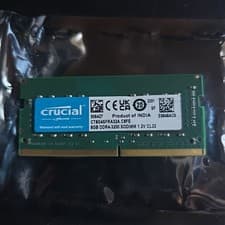 Crucial 8GB DDR4 3200 MHz PC4-25600 SODIMM Laptop Memory RAM (CT8G4SFRA32A) 
