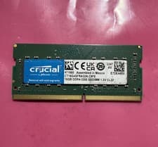 Crucial 16GB PC4-25600 DDR4-3200 SODIMM Laptop Ram Memory CT16G4SFRA32A
