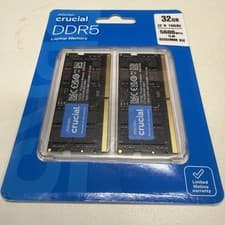Crucial CT2K16G56C46S5 32GB DDR5 RAM Kit (2x16GB) - Black BNIB
