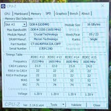 CT16G4DFRA32A Crucial 16GB DDR4 3200MHz UDIMM Desktop Memory, RAM