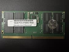 16GB DDR5-5200 PC5-41600 SODIMM RAM CT16G52C42S5 Compatible Replacement Memory