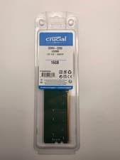 NEW ! Crucial 16GB DDR4-3200 MHz CL22 UDIMM RAM Memory Module (CT16G4DFRA32A)