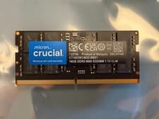 Crucial 16GB 1x16GB DDR5 5600 CL46 SODIMM CT16G56C46S5.M8D1